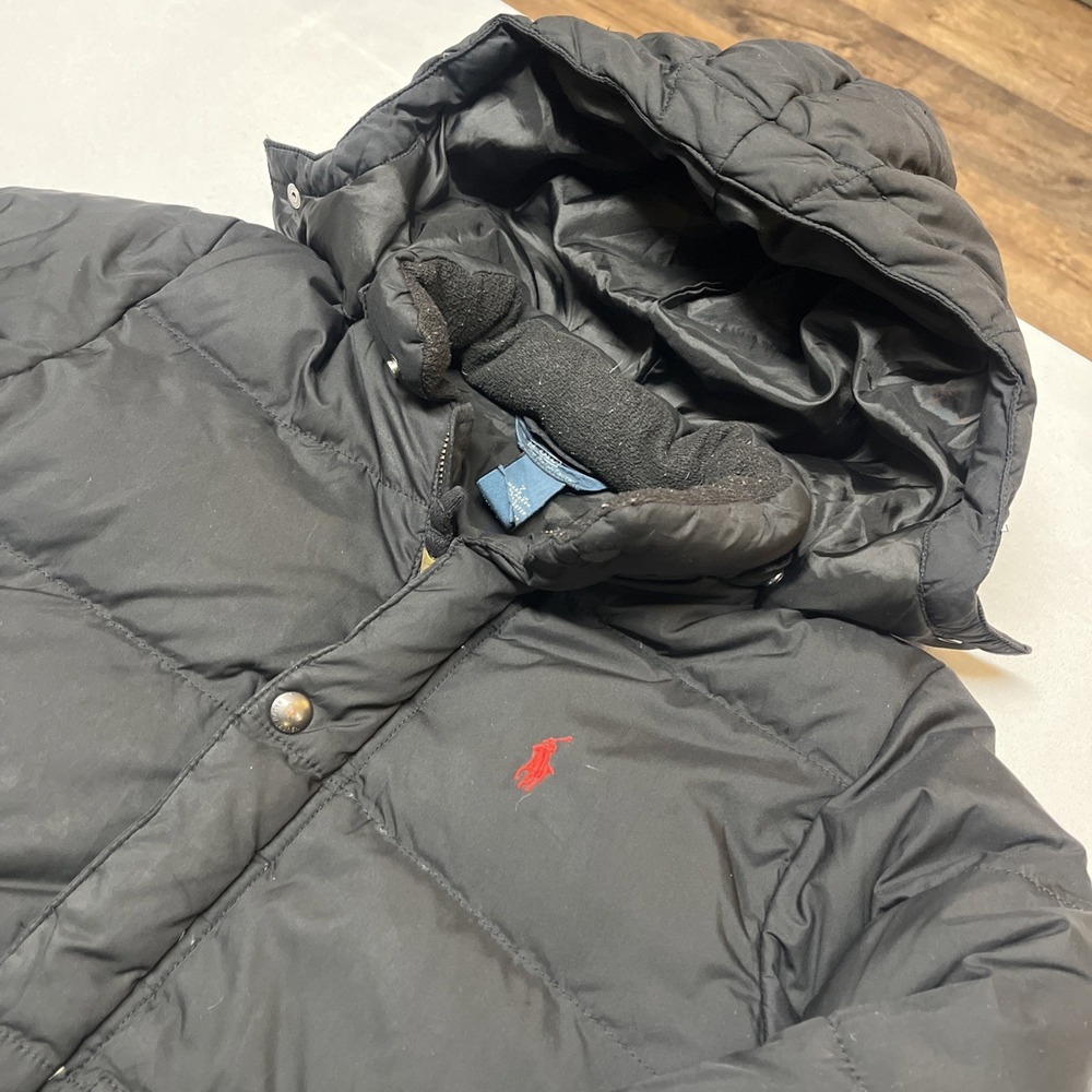 Polo Ralph Lauren Classic Down Puffer Jacket, Removable Hood Youth Size‎ 7